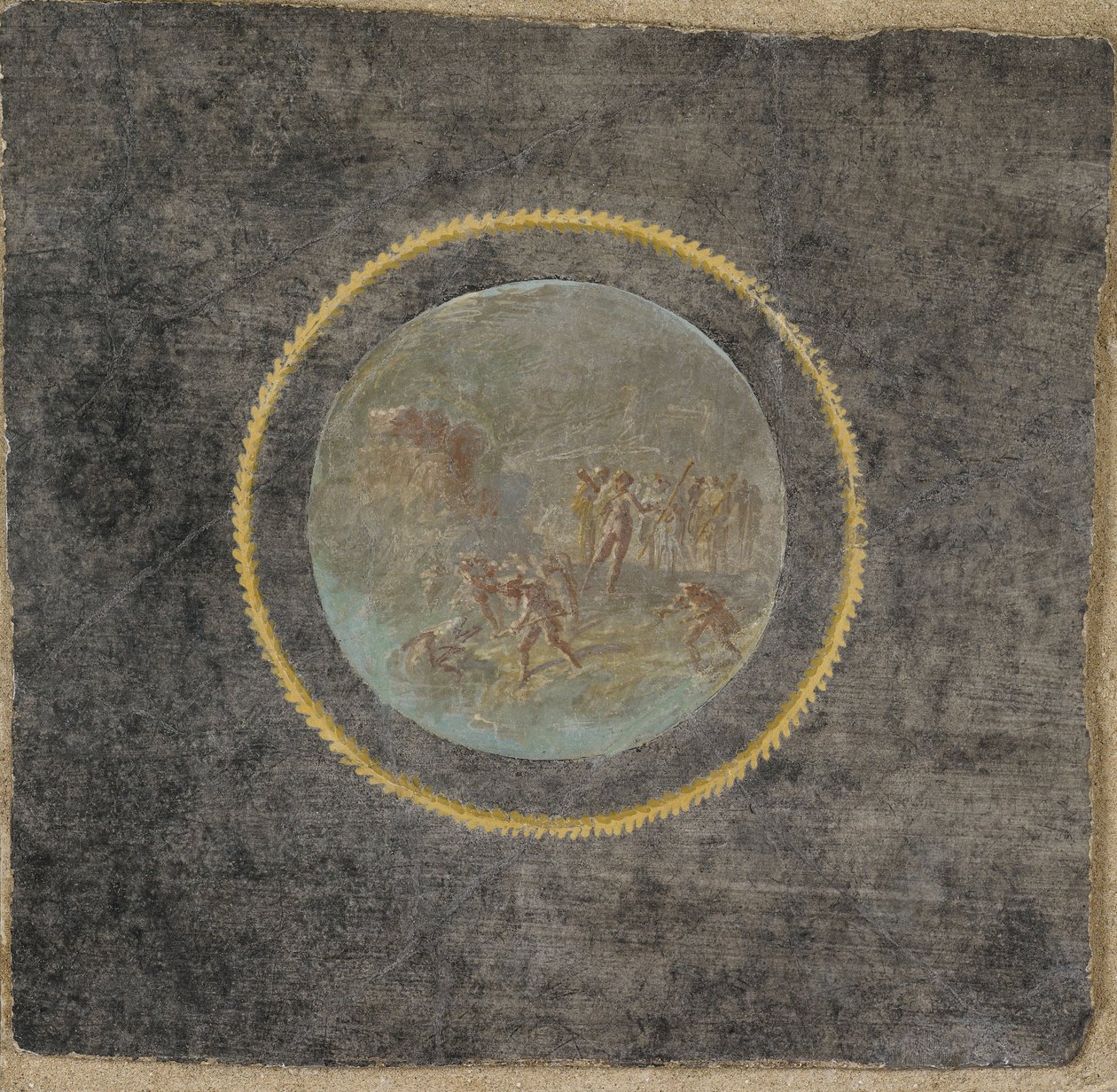 Fresco Fragment with Herakles and Hesione by Unbekannt Unbekannt
