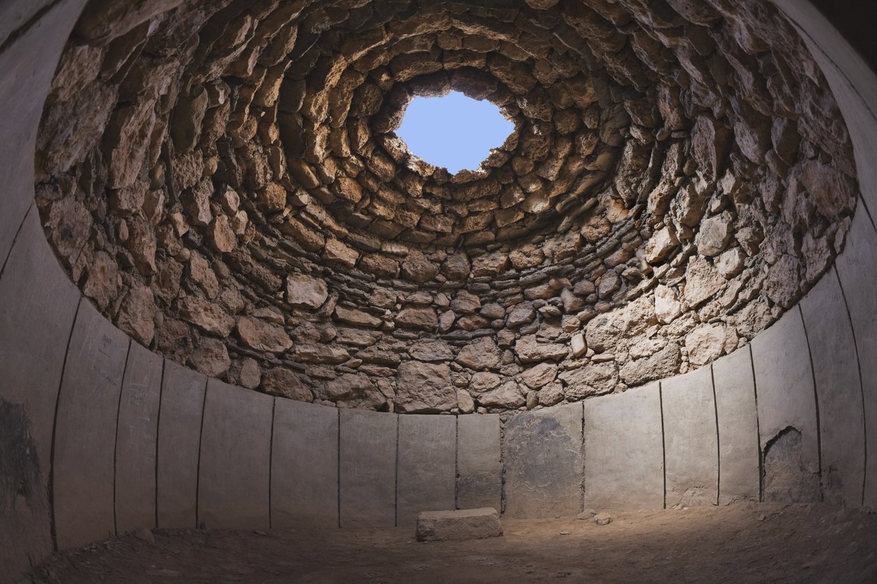 Interior of reconstructed circular tomb in Necropolis area, Los Millares, near Santa Fe Mondujar by Unbekannt Unbekannt