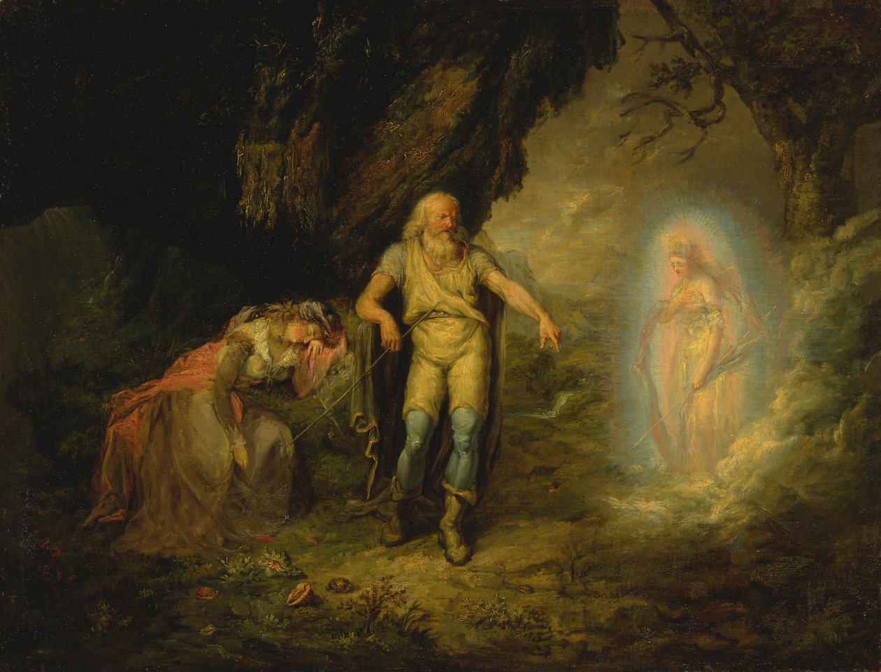 Prospero, Miranda and Ariel, from The Tempest by Unbekannt Unbekannt