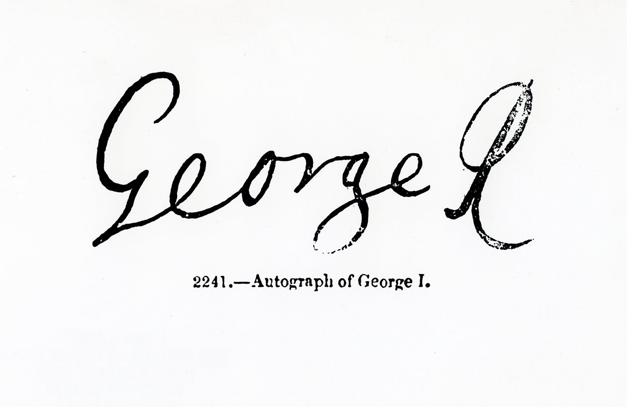 Reproduction of the Signature of George I (1660-1727) by Unbekannt Unbekannt