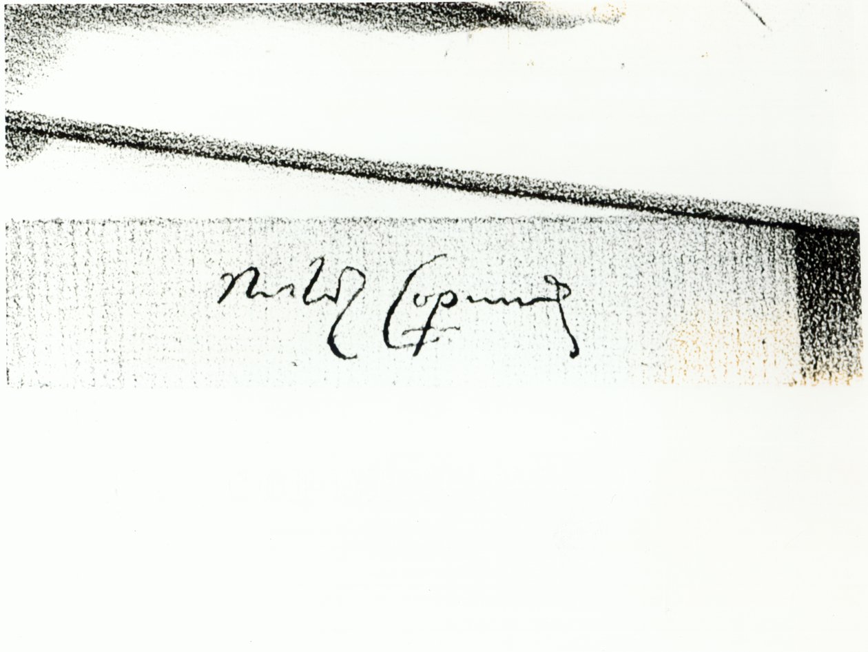 Signature of Nicolaus Copernicus by Unbekannt Unbekannt
