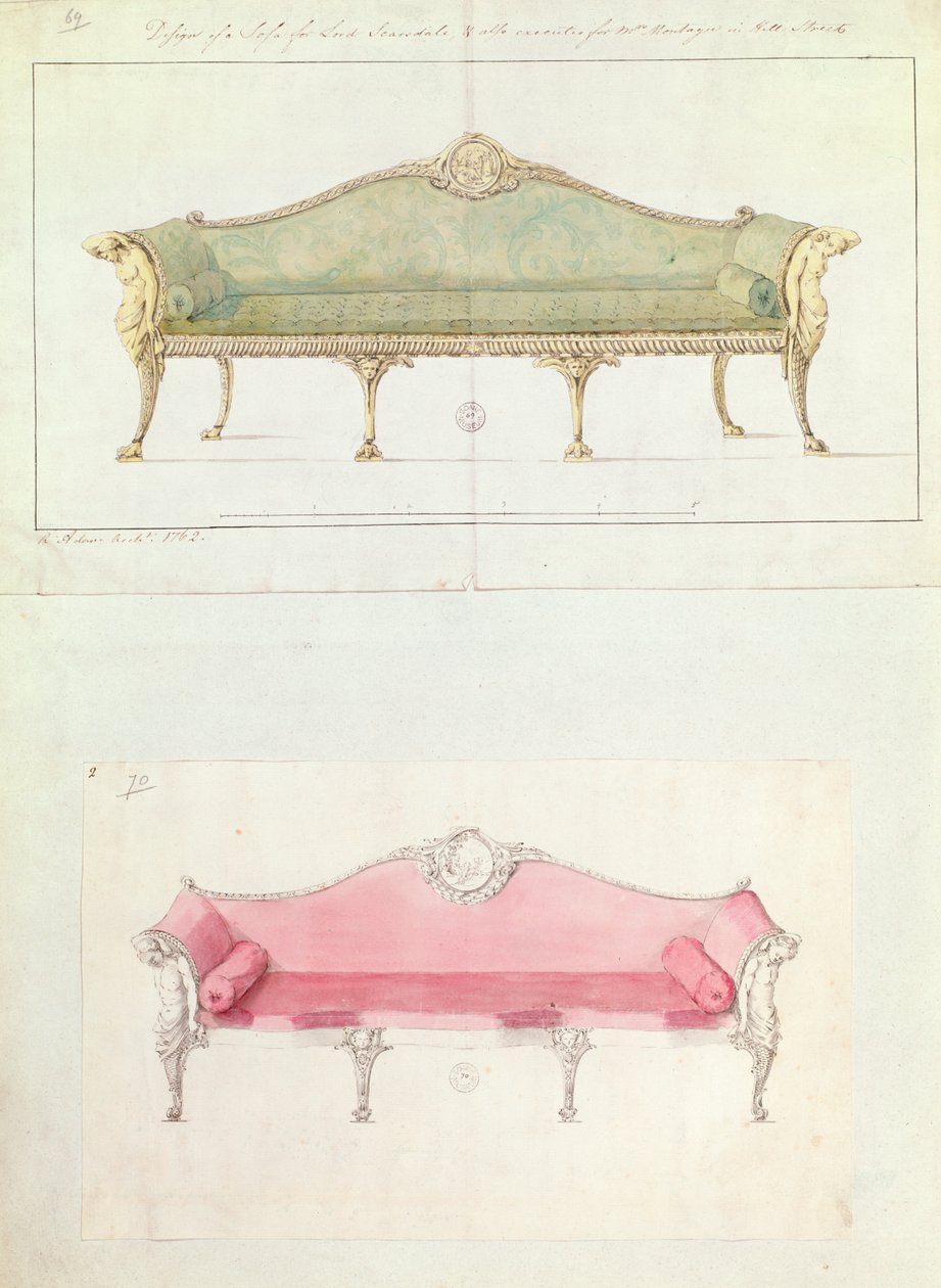 Sofa Designed by Robert Adam by Unbekannt Unbekannt