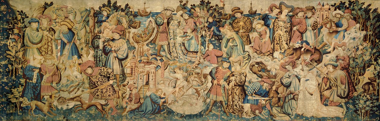 The Devonshire Hunting Tapestries: Swan and Otter Hunt by Unbekannt Unbekannt
