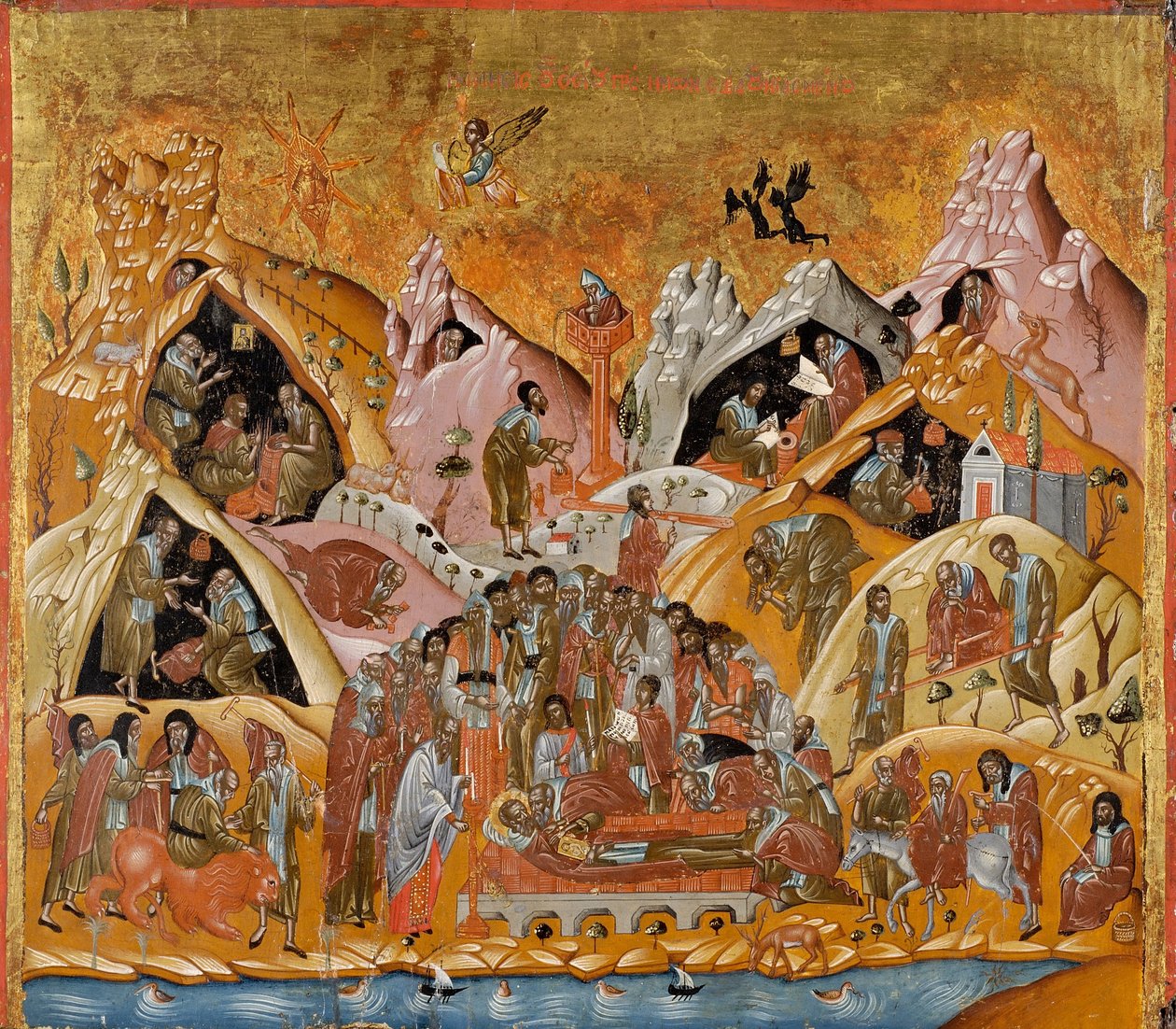 The Dormition of St Savvas by Unbekannt Unbekannt
