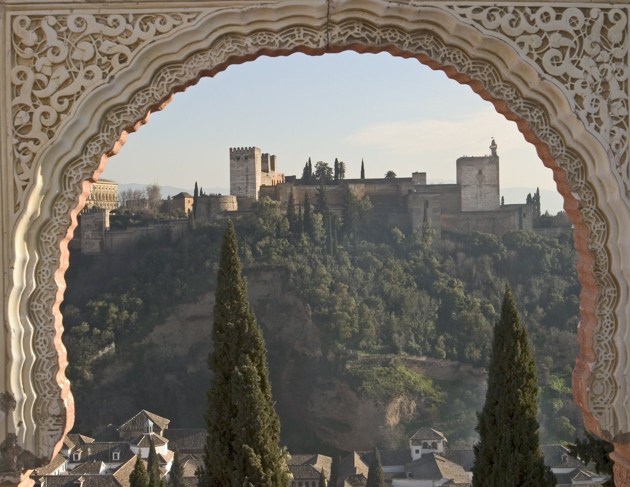 View across Albaicin to La Alhambra by Unbekannt Unbekannt