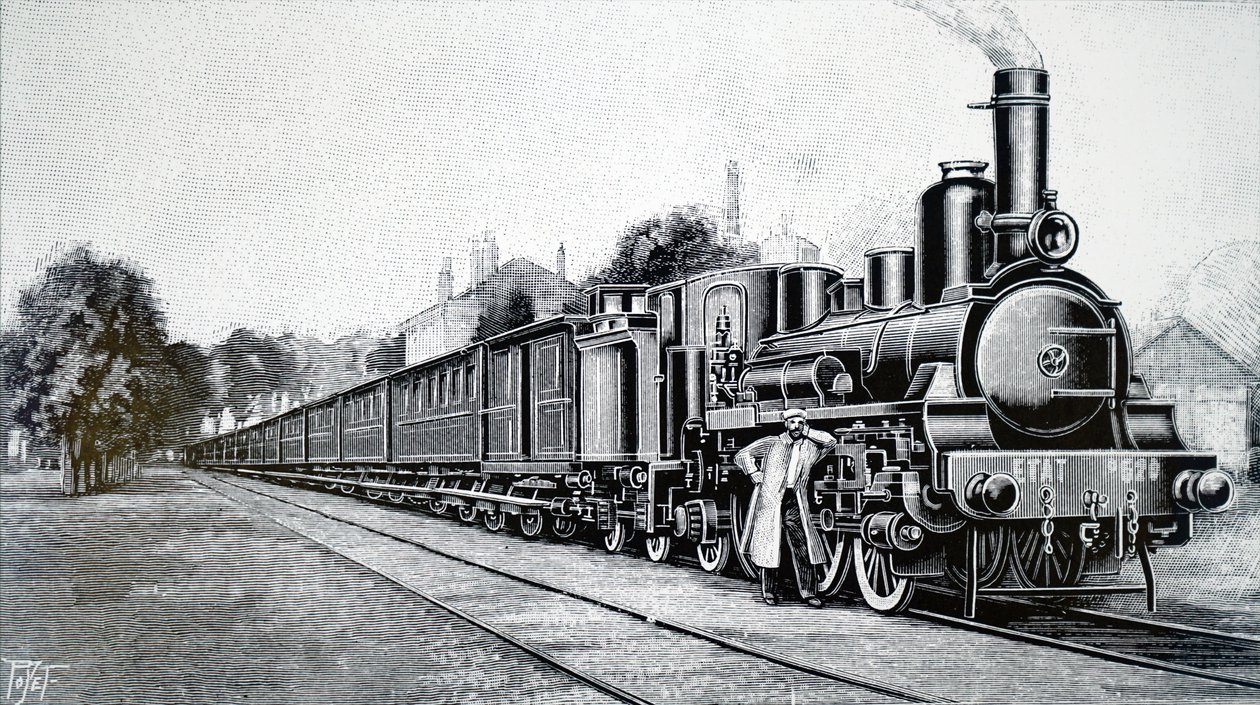 A French state railway train by Unbekannt
