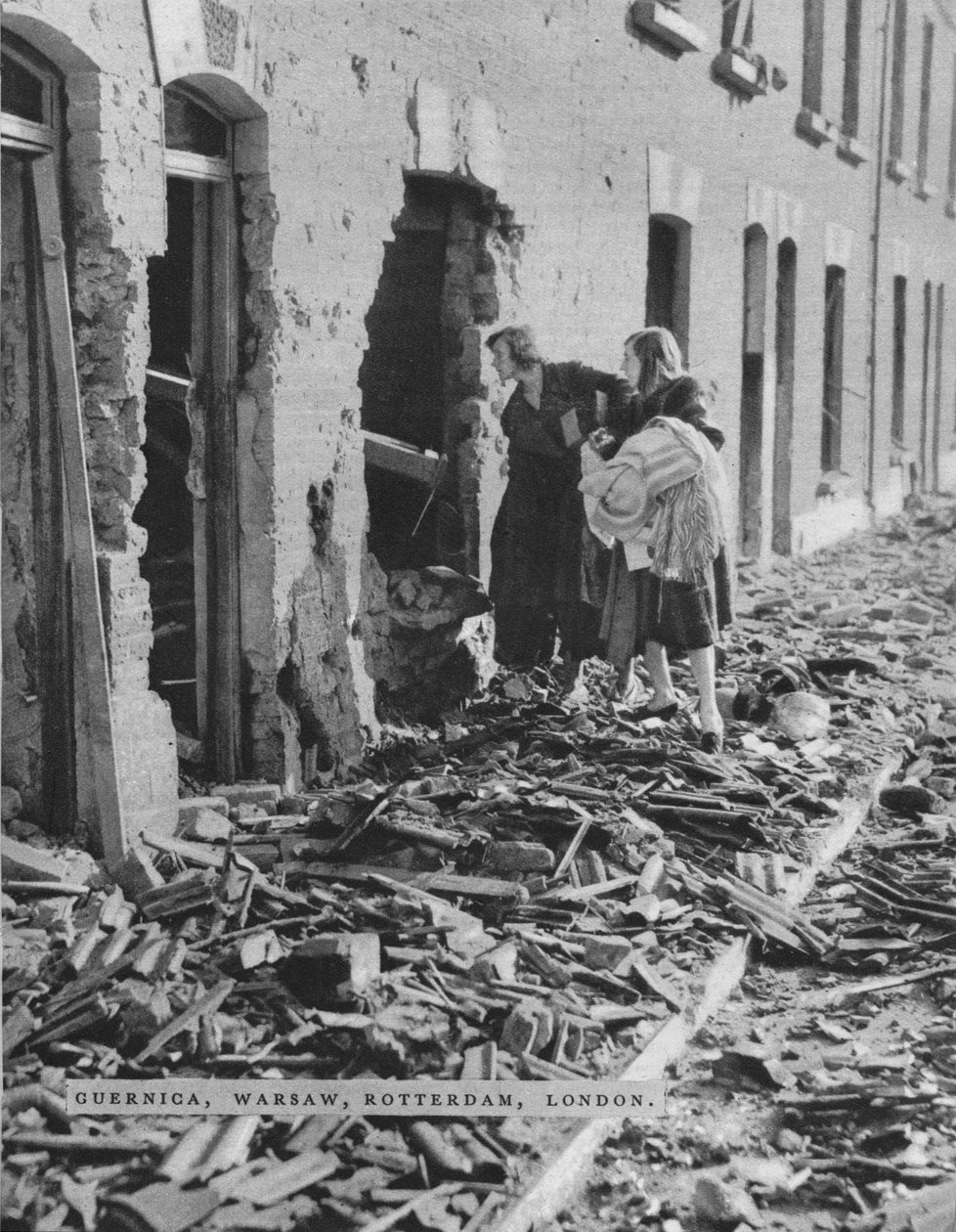 A Scene During the London Blitz by Unbekannt