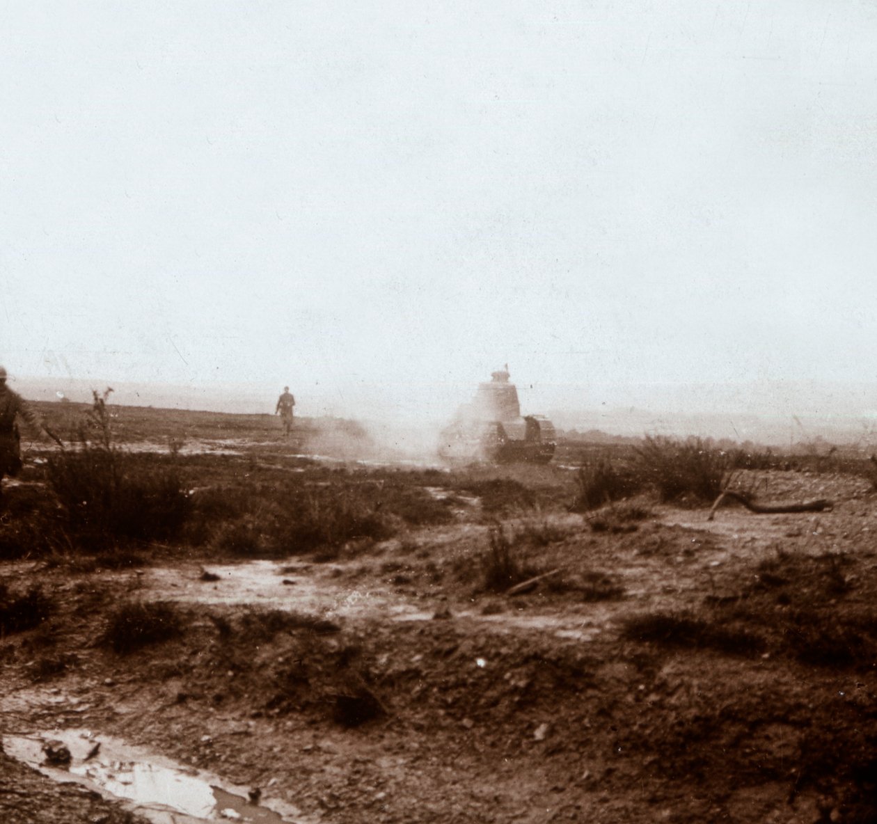 Advancing with Tanks by Unbekannt