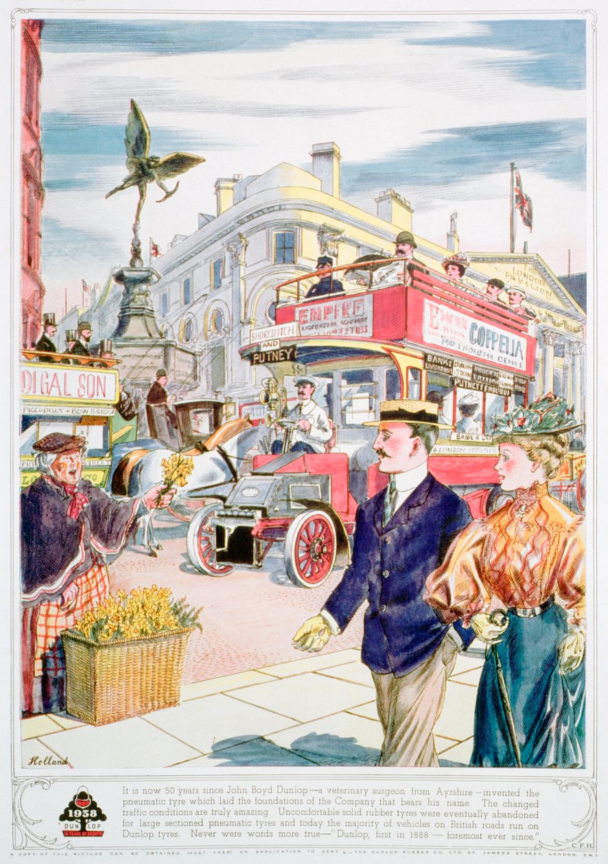 Advert for Dunlop Tyres by Unbekannt