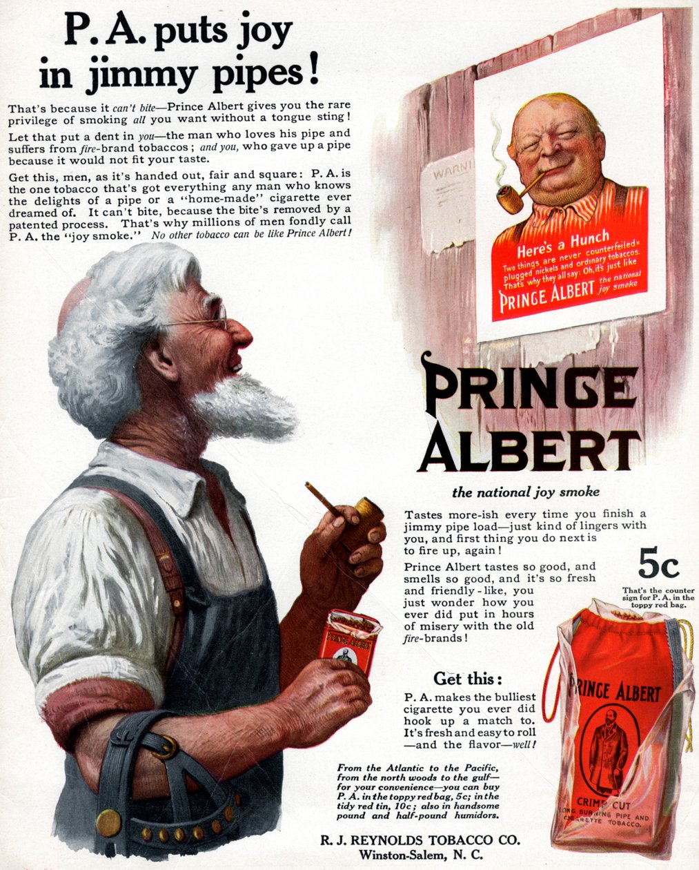 Advert for Prince Albert pipe tobacco by Unbekannt