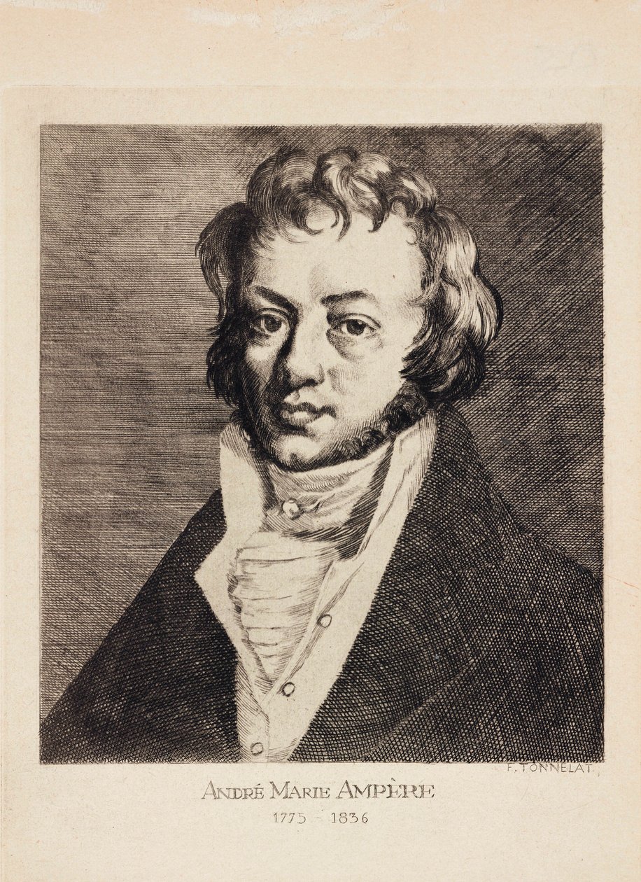Andre-Marie Ampere, French physicist and mathematician by Unbekannt