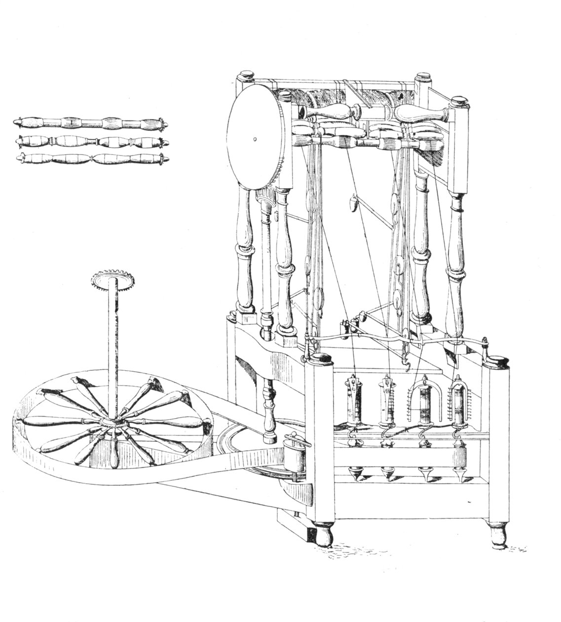 Arkwrights Spinning Jenny, 1769, 1769, 1904 by Unbekannt