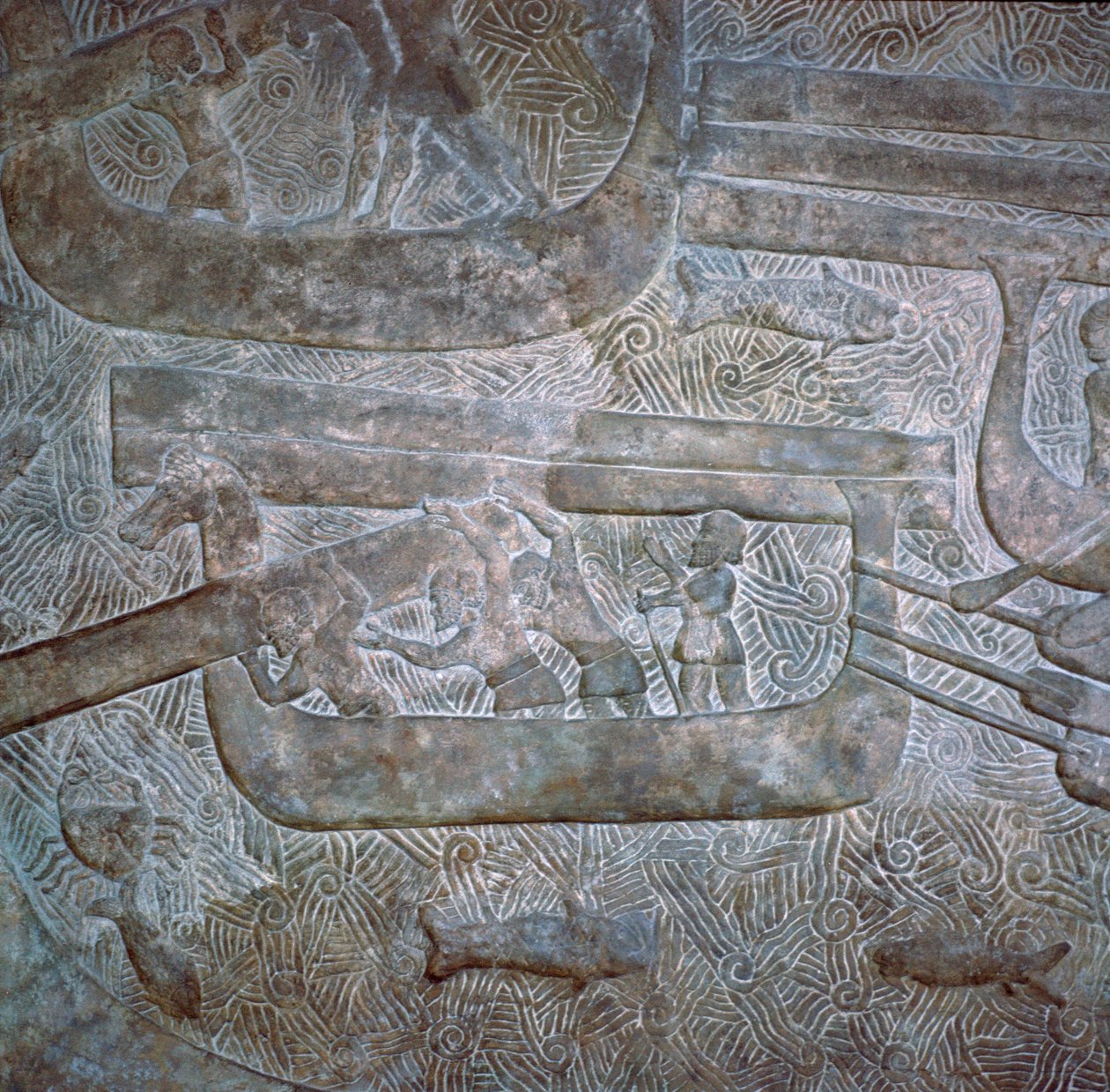 Assyrian relief of the transport of wood by Unbekannt