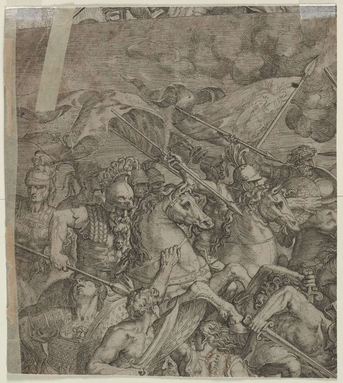 Battle of the Milvian Bridge fragment verso by Unbekannt