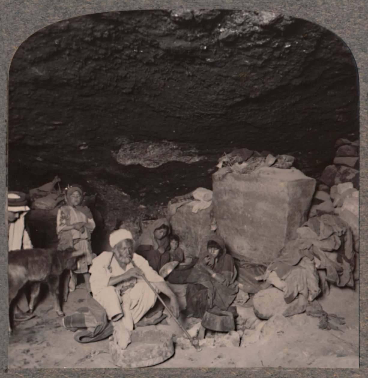 Bedouin Cave-Dwellers in Their Caves by Unbekannt