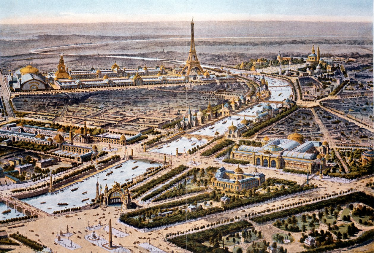 Birds-eye view of the Paris Exposition of 1900 by Unbekannt