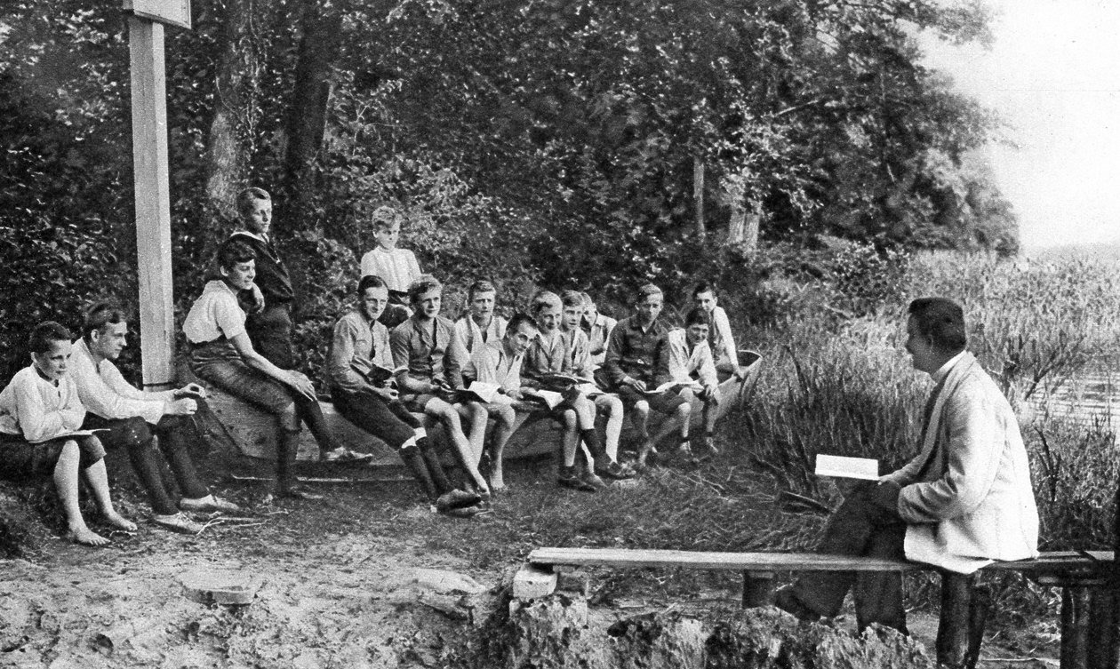 Boys Studying Nature, Germany, 1922 by Unbekannt