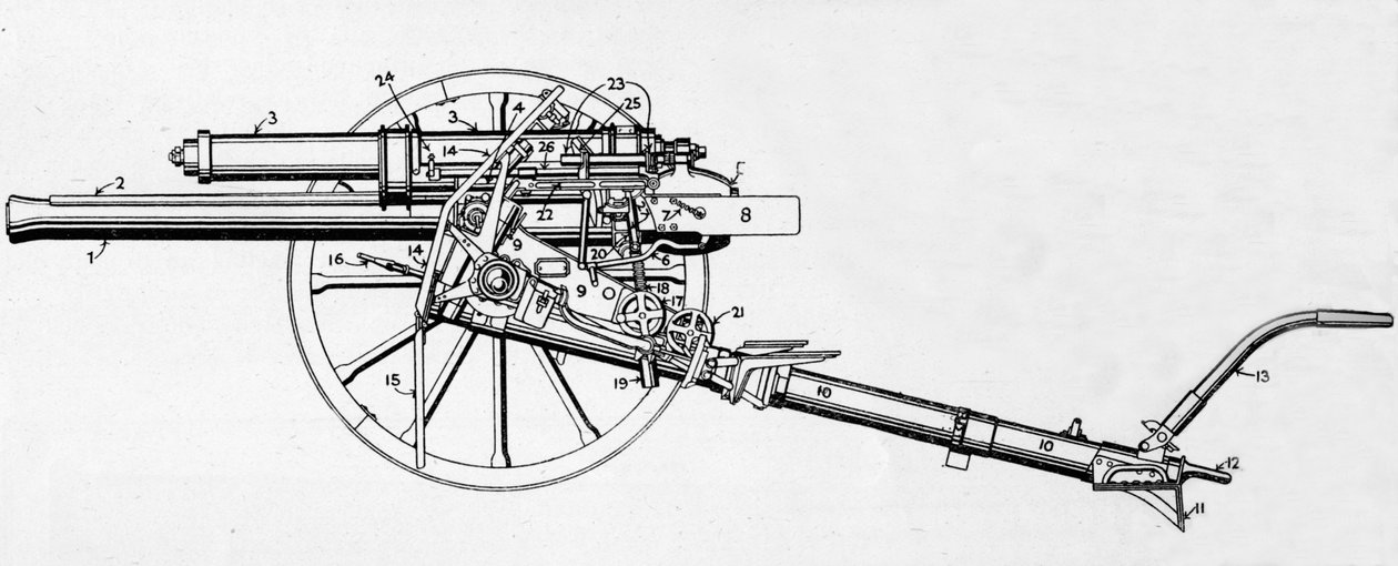 British 18-Pounder Gun, 1915 by Unbekannt