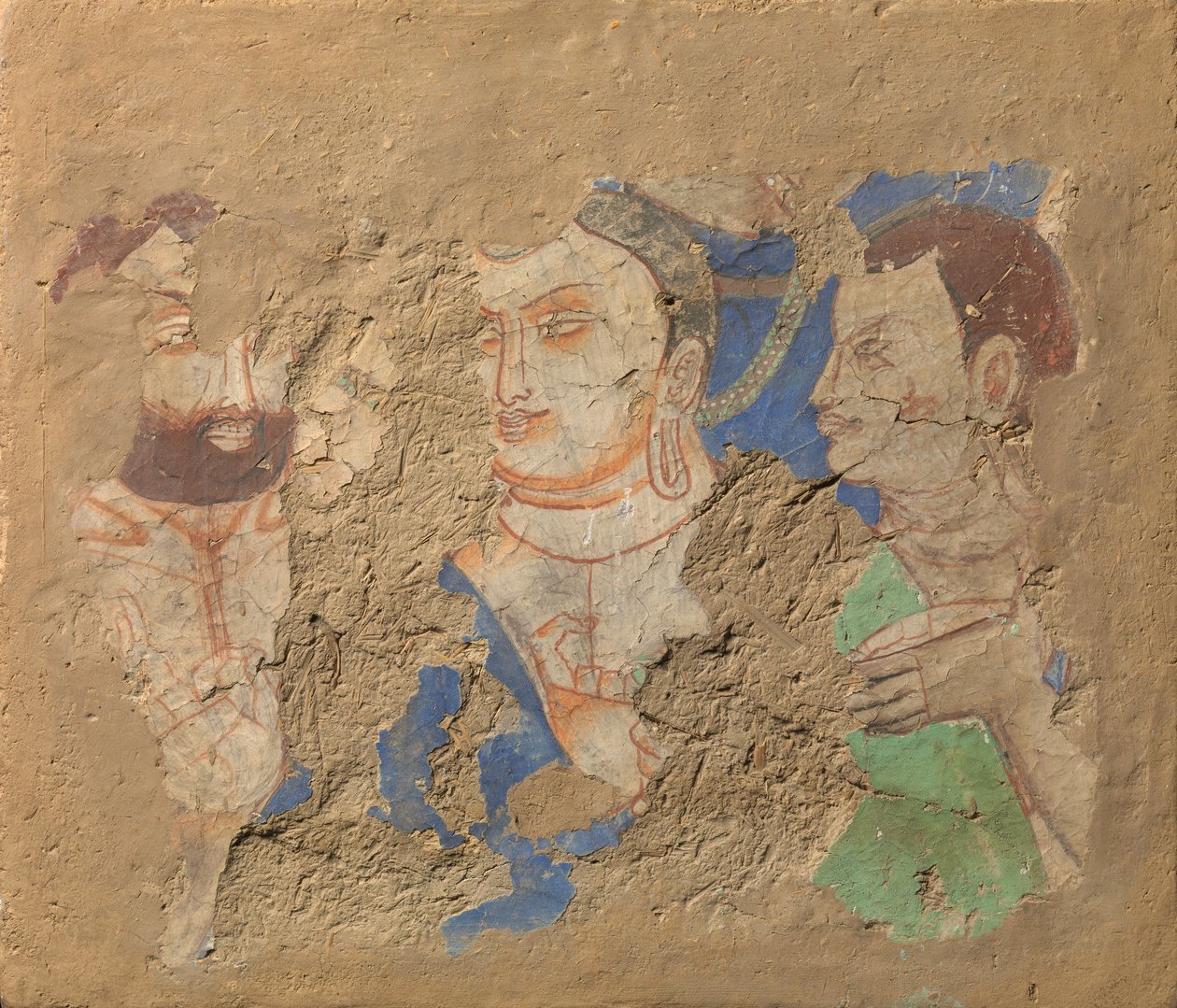 Buddha with Two Disciples, ca. 6th-7th century by Unbekannt