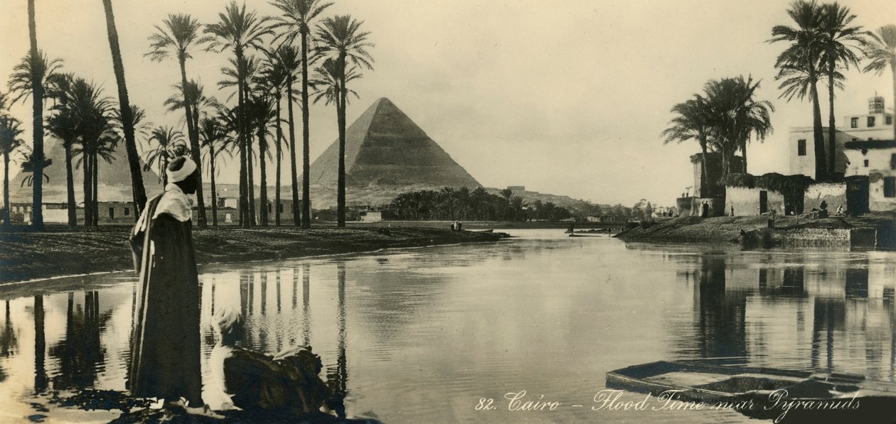 Cairo - Flood Time near Pyramids by Unbekannt