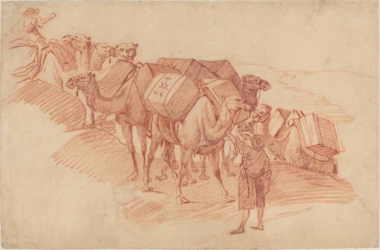 Camel Caravan by Unbekannt