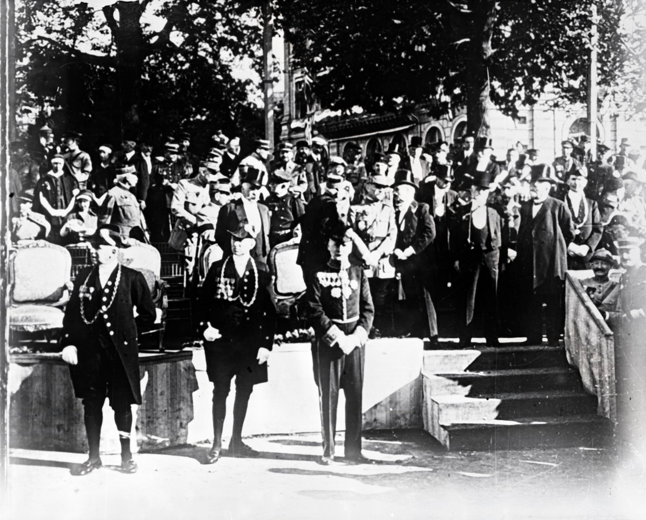 Ceremony with dignitaries and officials, c1914-c1918 by Unbekannt