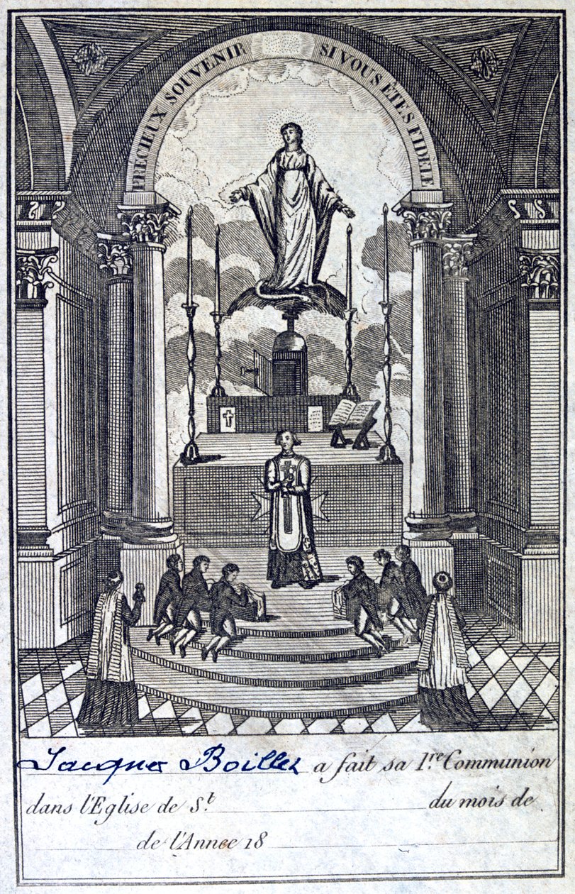 Certificate of Communion by Unbekannt