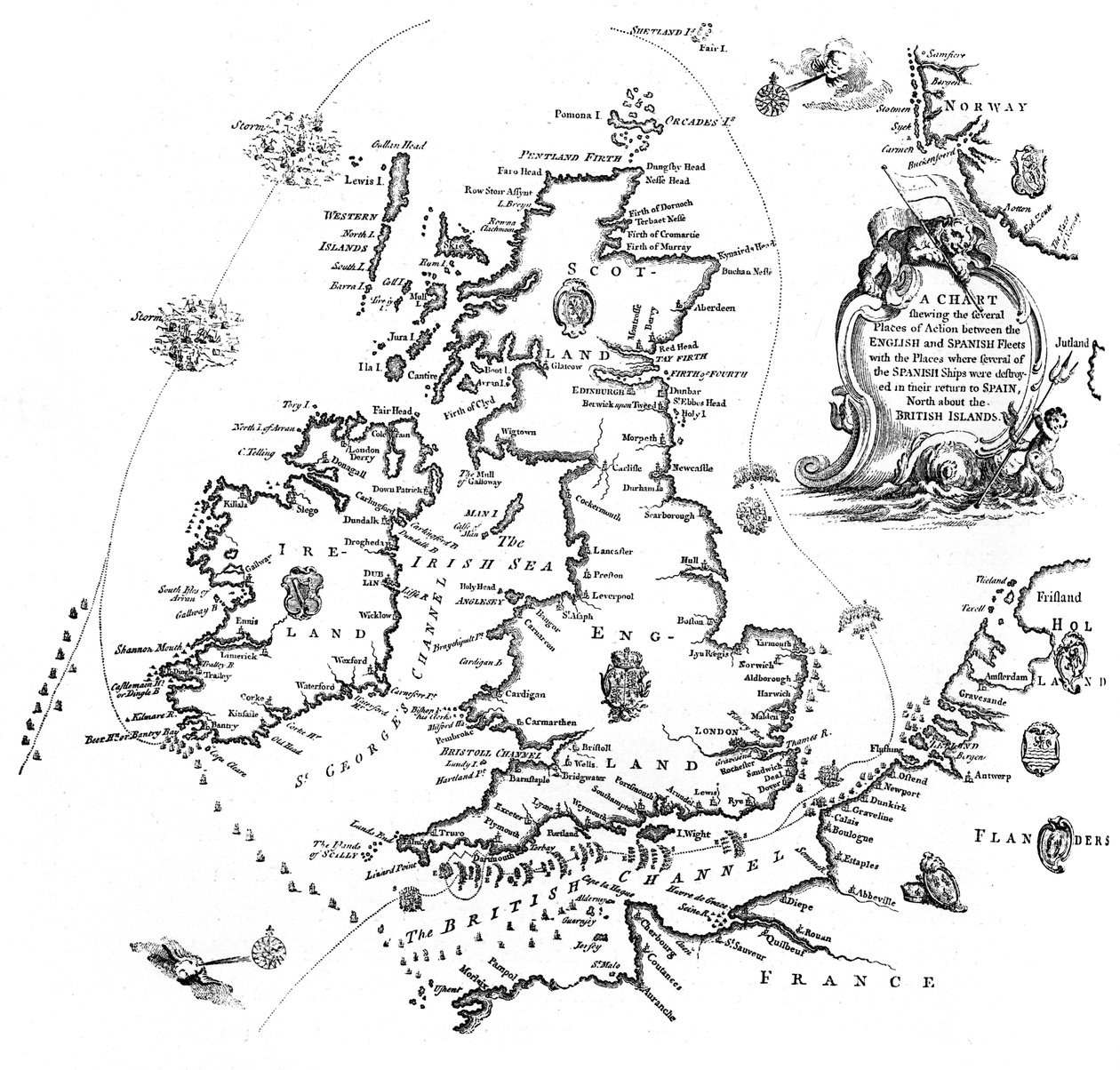 Chart of the Spanish Armada