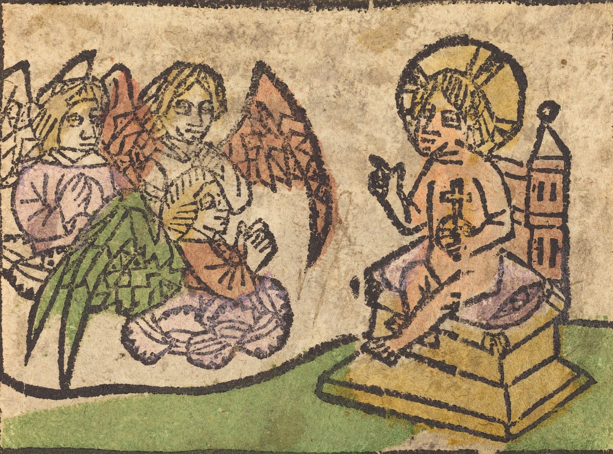 Christ Child with Three Angels by Unbekannt