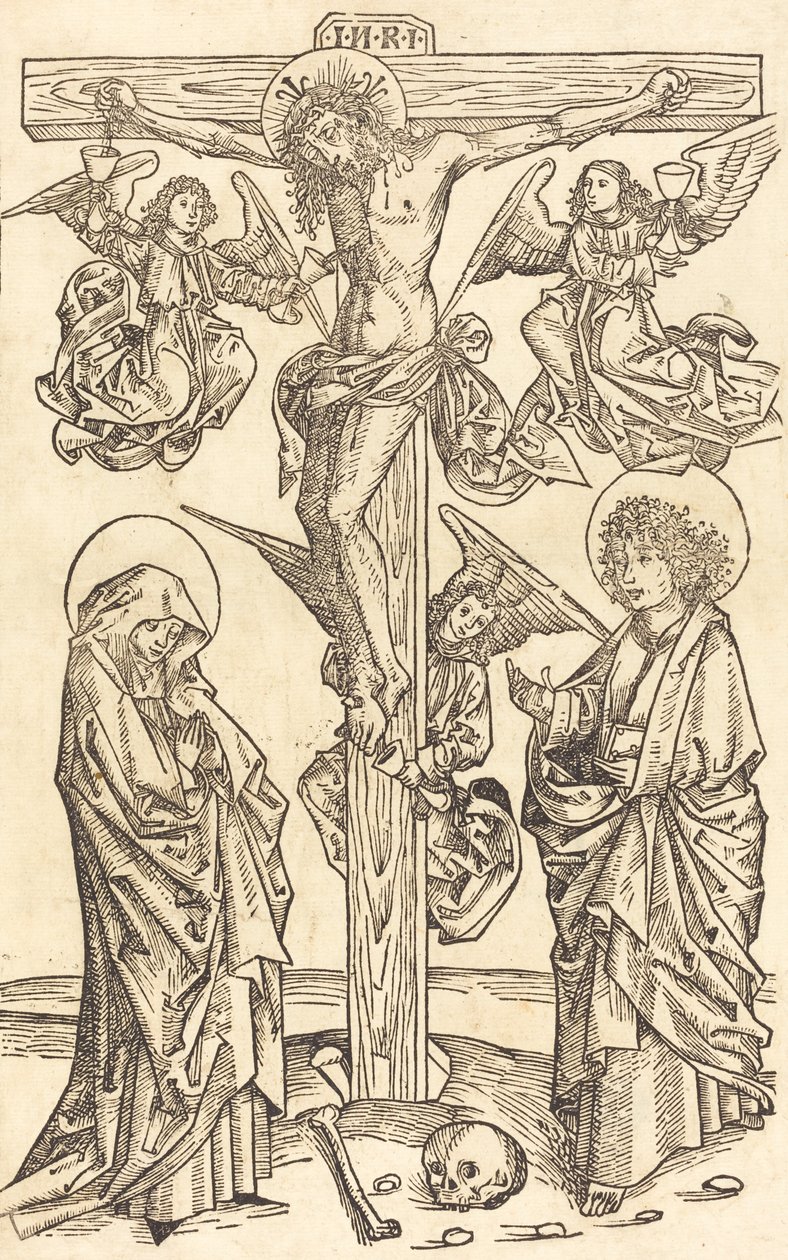 Christ on the Cross with Angels by Unbekannt