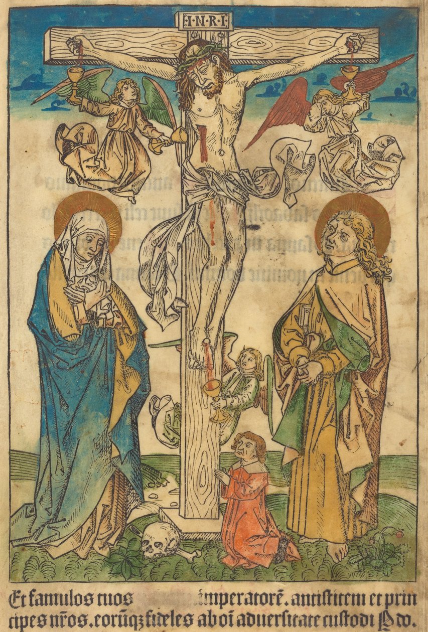 Christ on the Cross with Angels by Unbekannt