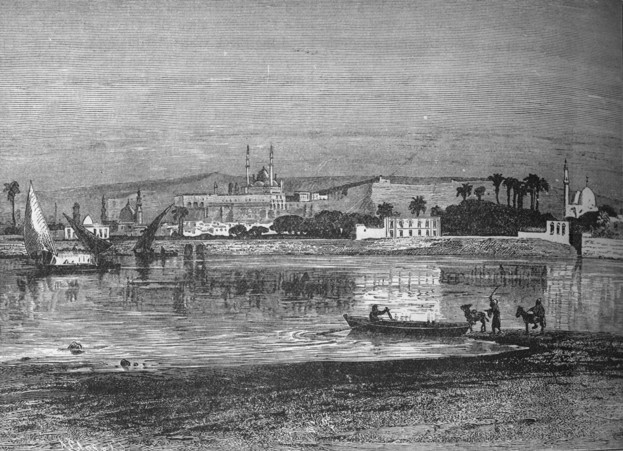 Citadel in Cairo, from the Nile by Unbekannt