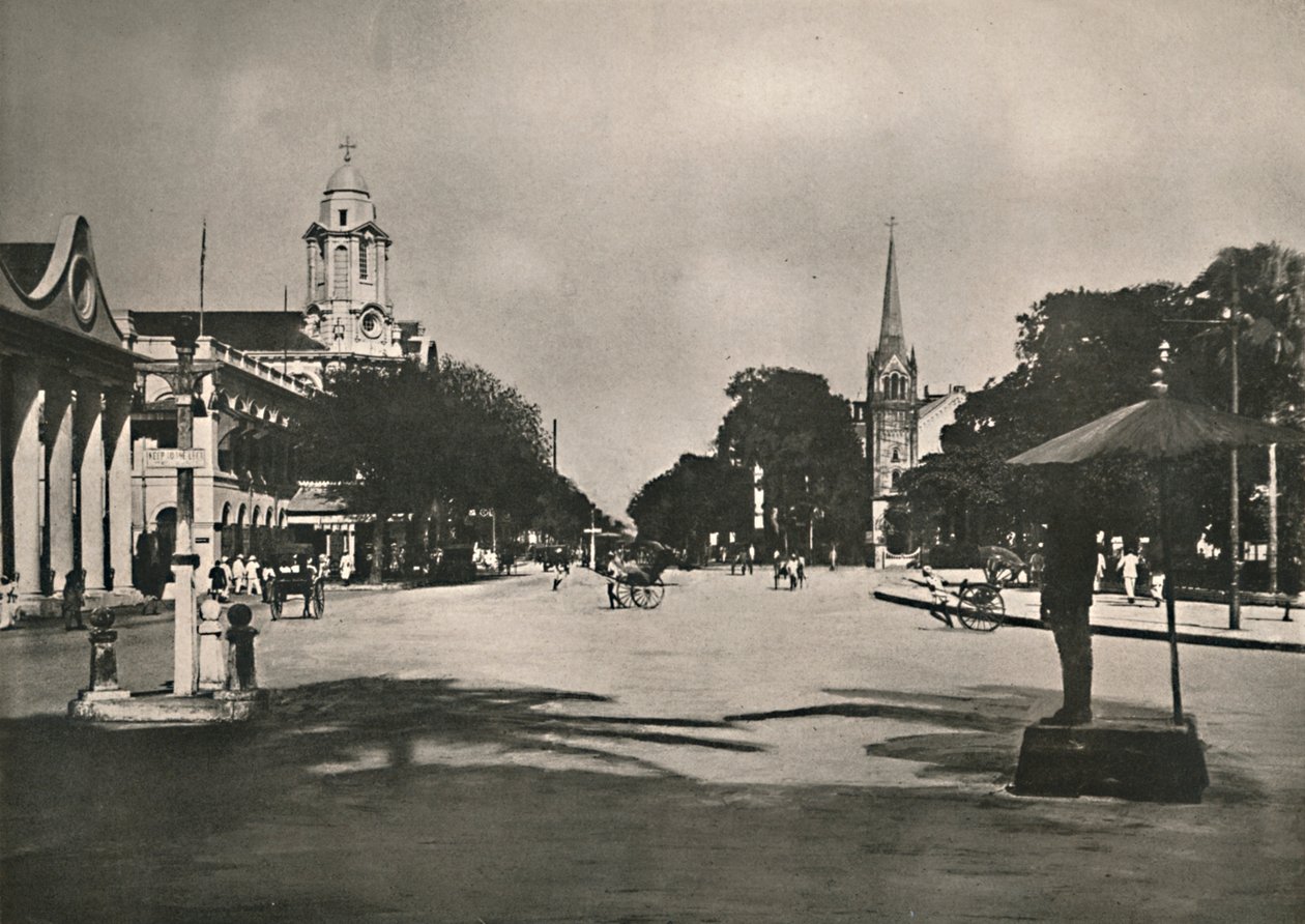 Dalhousie Street, Rangoon, 1900 by Unbekannt