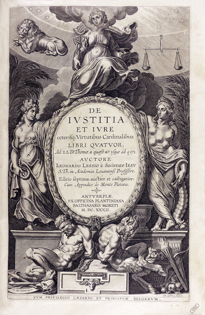 De iustitia et iure by Leonardus Lessius by Unbekannt