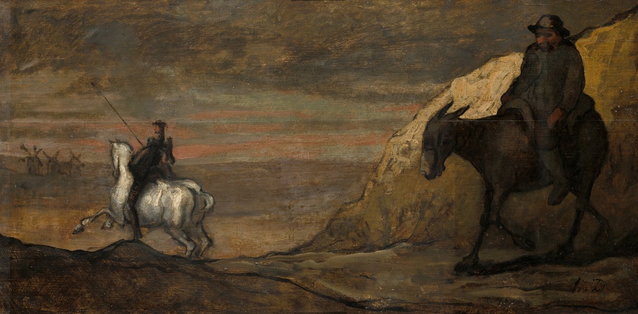 Don Quixote and the Windmills by Unbekannt