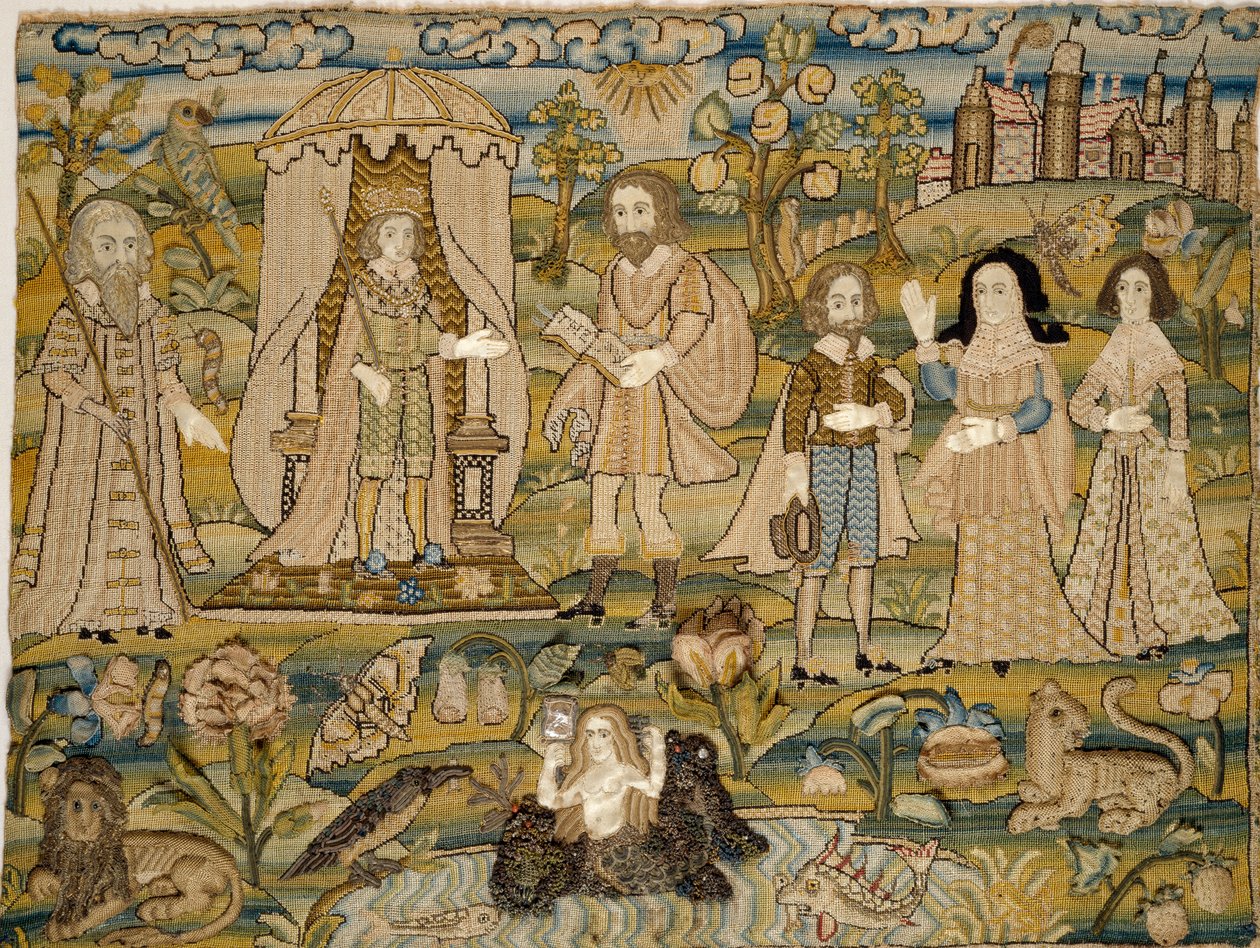 Embroidered Picture: The Proclamation of Solomon, Mid-17th Century by Unbekannt