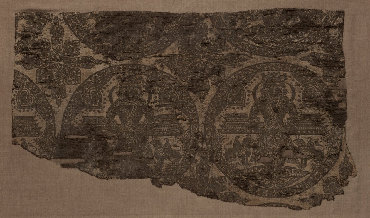Enthroned King Flanked by Griffins by Unbekannt