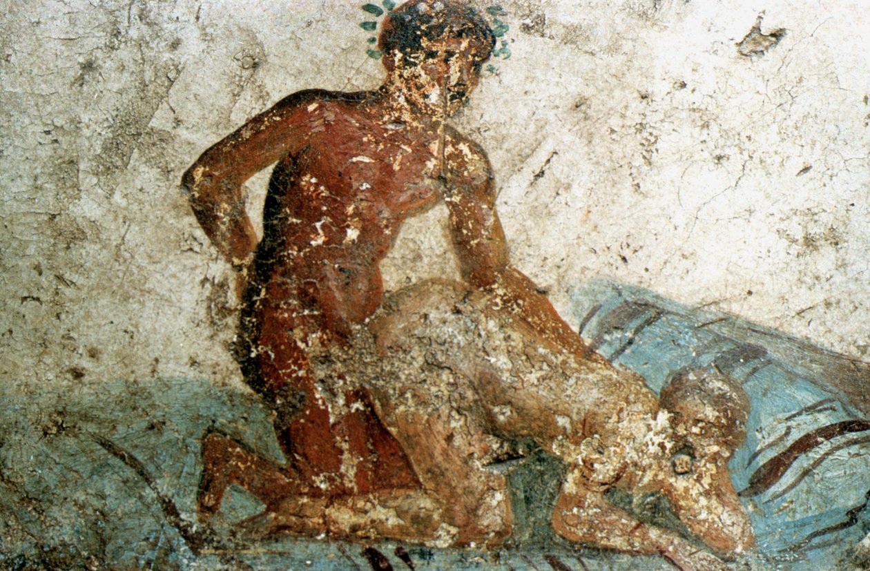 Erotic Mural, Pompeii, Italy by Unbekannt