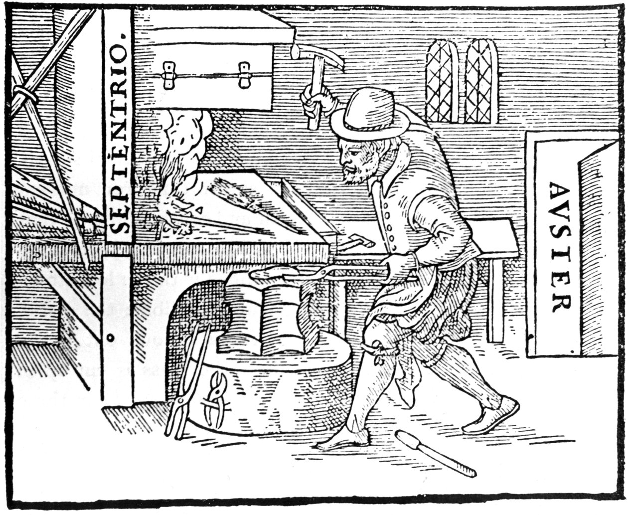Forging a magnet by Unbekannt
