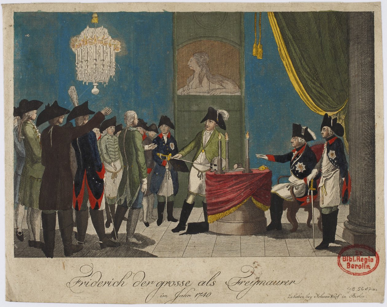 Frederick the Great as Freemason in 1740 by Unbekannt