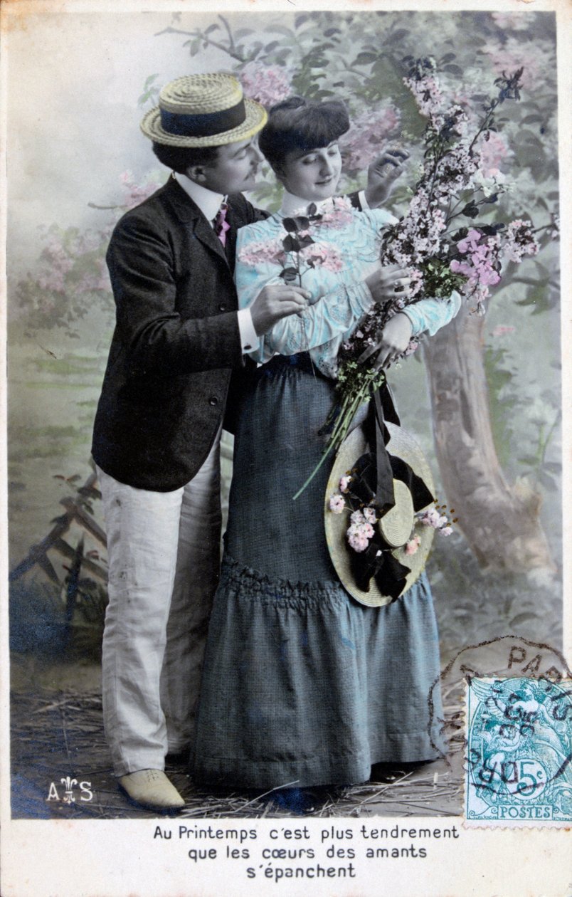 French romantic postcard by Unbekannt