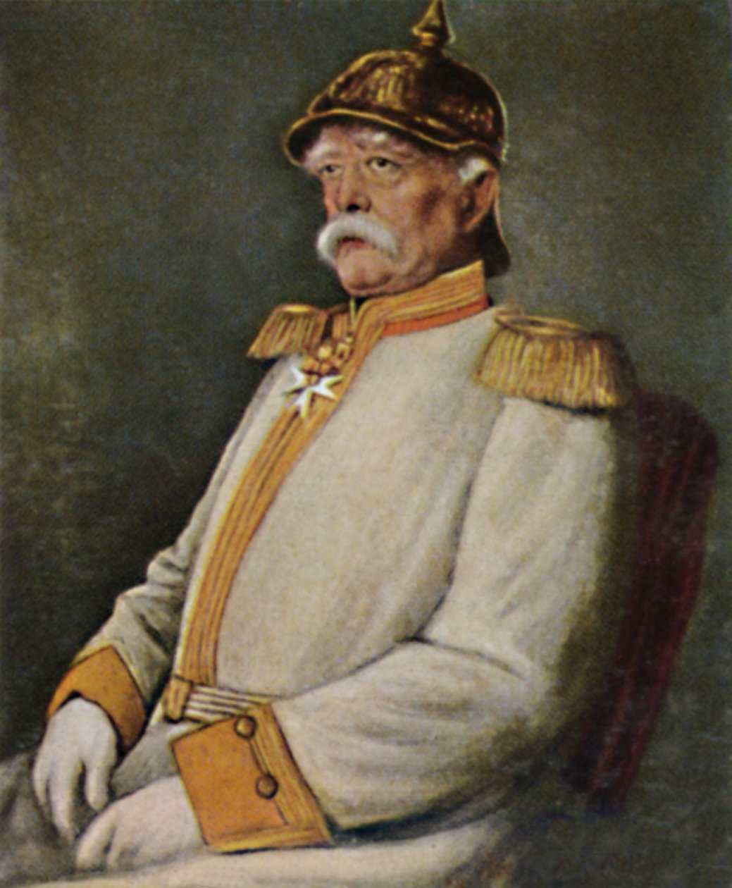 Prince Bismarck 1815-1898. - Painting by Lenbach, 1934 by Unbekannt