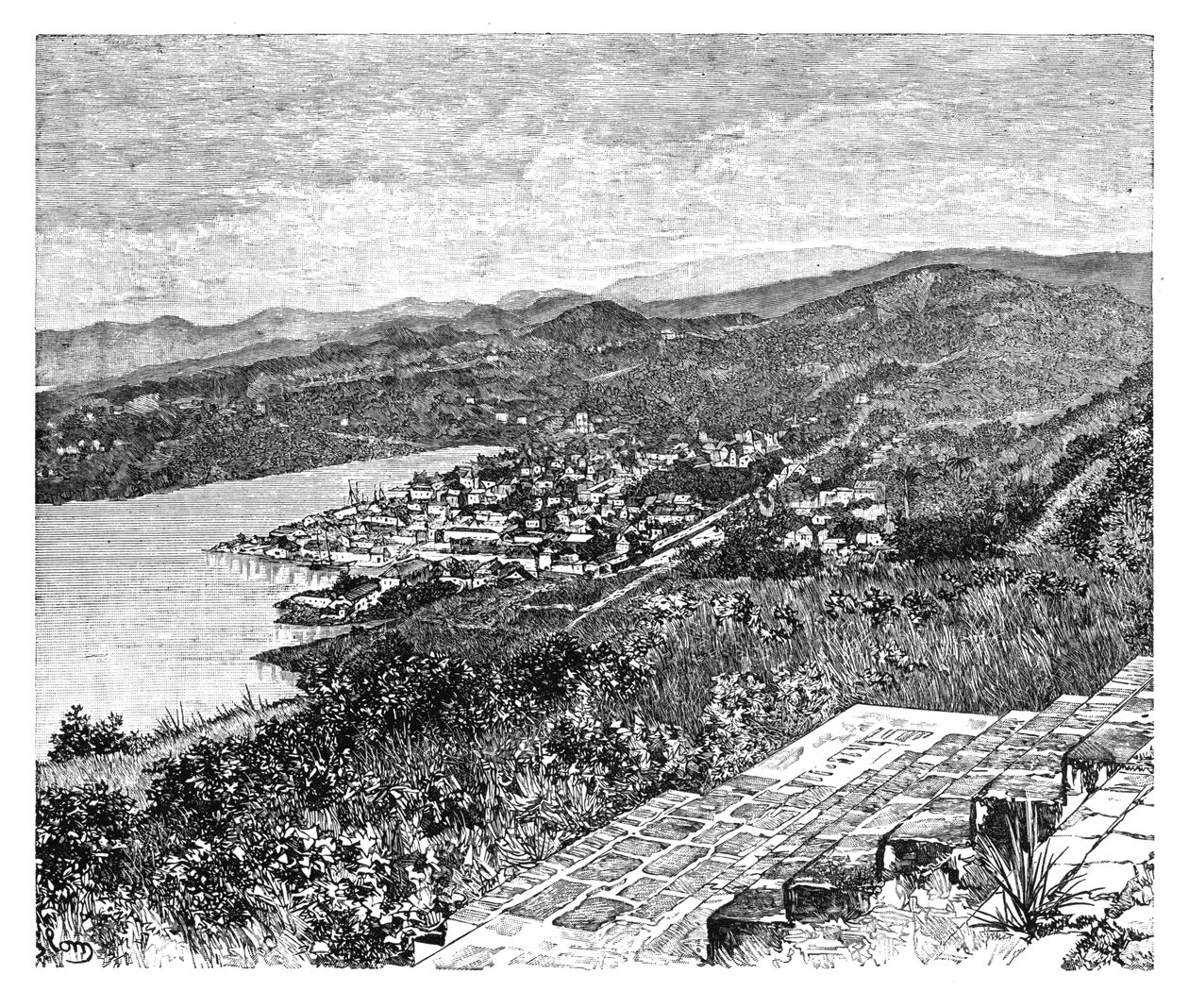 General view of Castries, St Lucia Island by Unbekannt