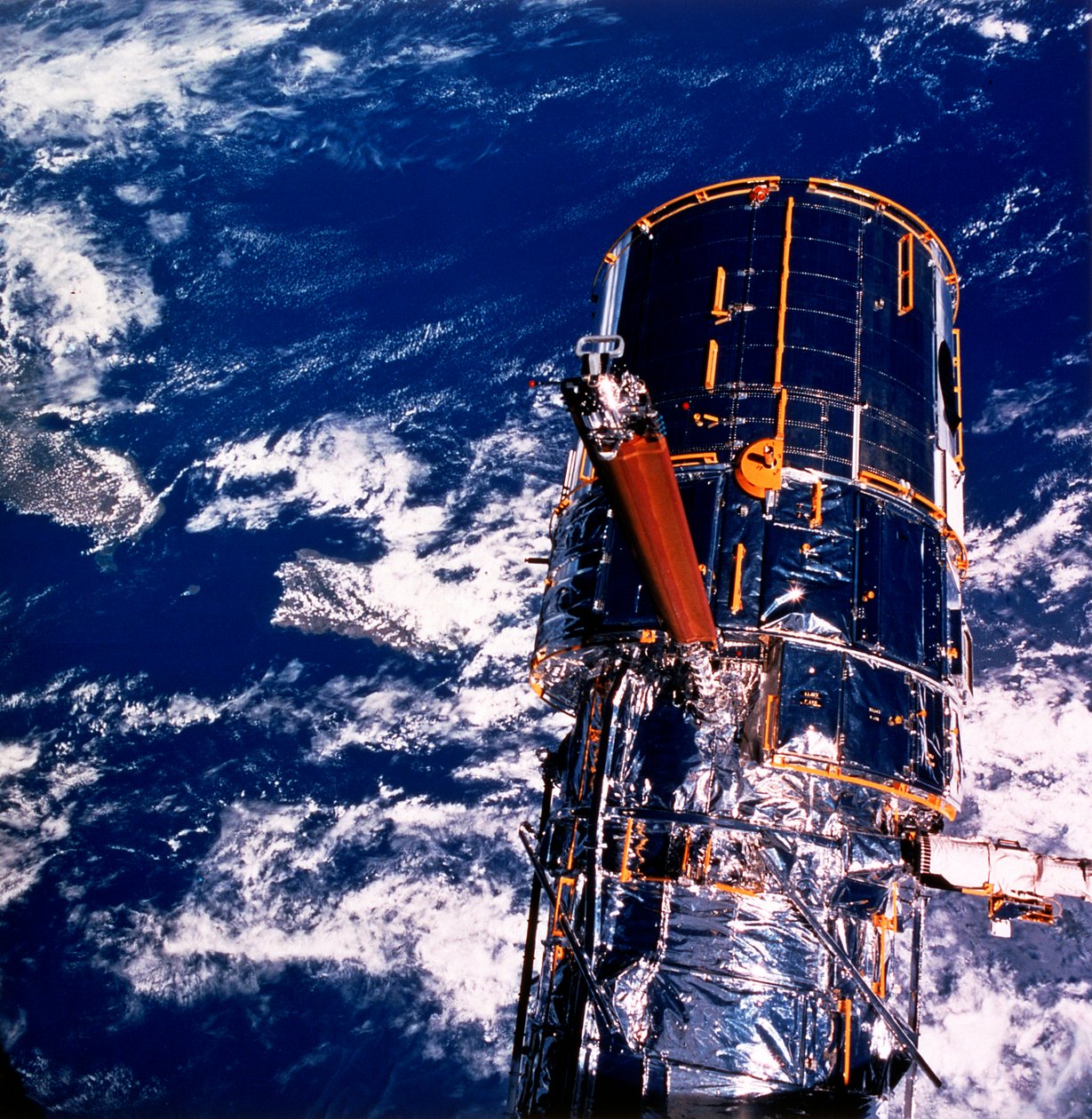 Hubble Space Telescope above the Earth by Unbekannt