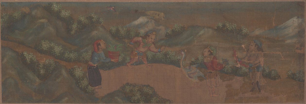 Landscape Painting of Figure in Woodland Setting by Unbekannt