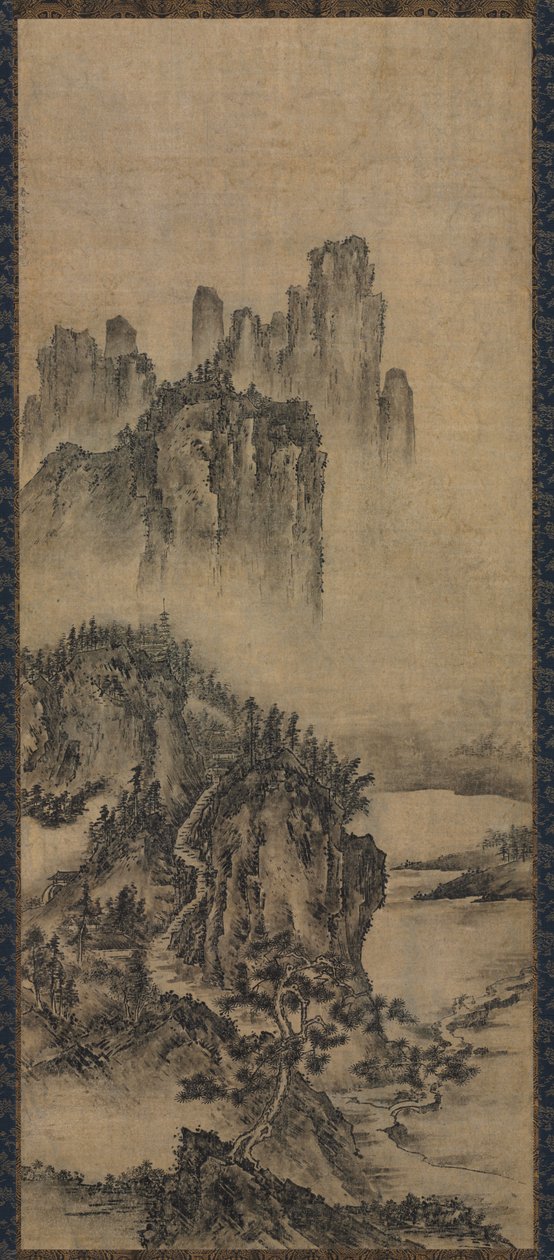 Landscape with a Distant Temple by Unbekannt