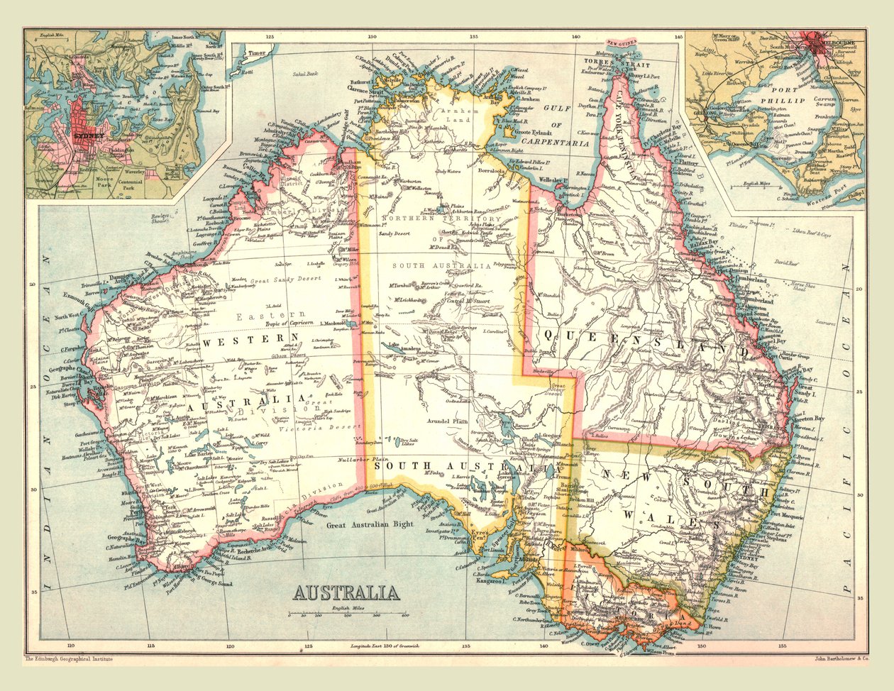 Map of Australia by Unbekannt