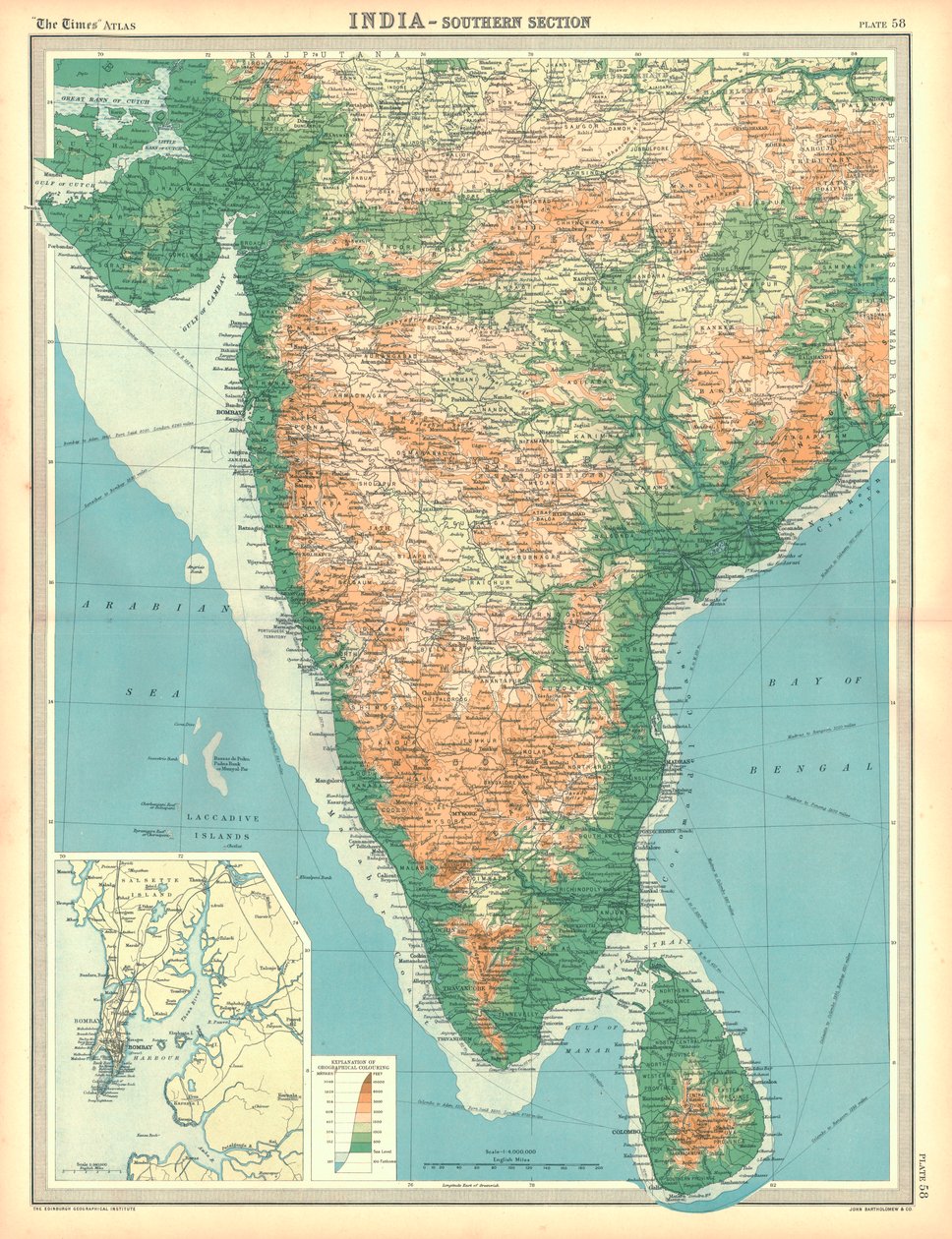 Map of India - Southern Section by Unbekannt
