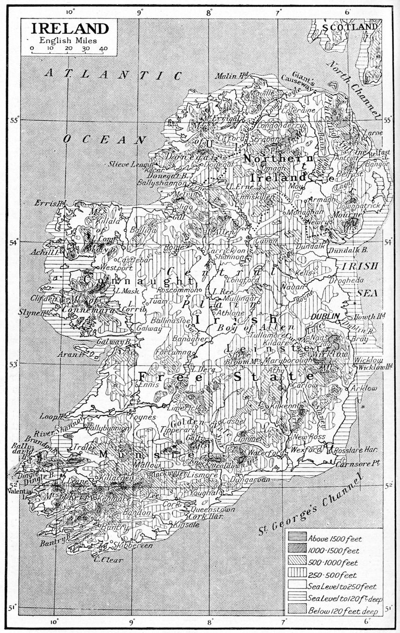 Map of Ireland by Unbekannt