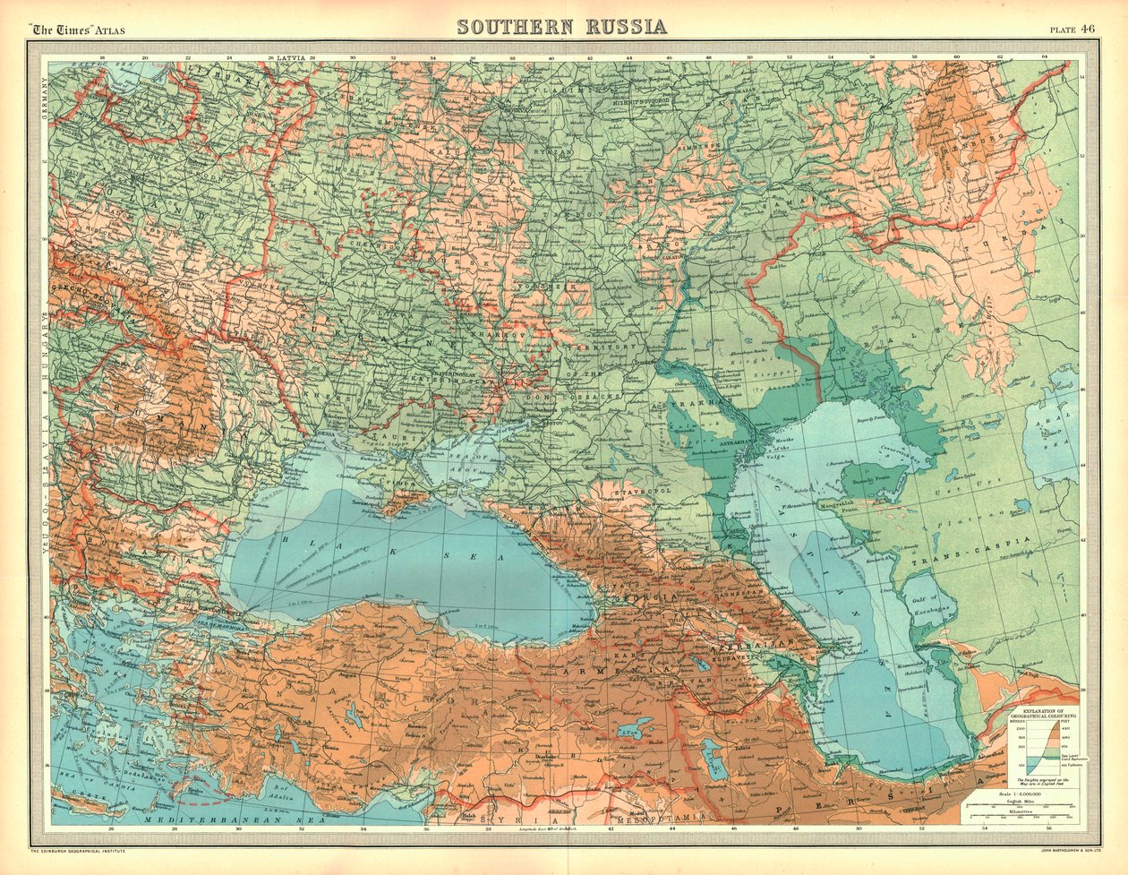 Map of Southern Russia by Unbekannt